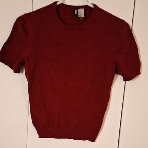 H&M Burgundy Knit Top